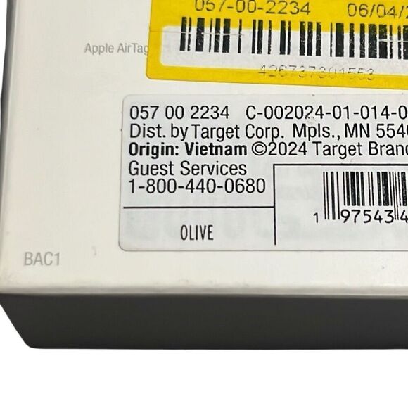 Heyday Silicone Apple Airtag Holder & Keychain Olive Green Missing Carabiner - Picture 4 of 4